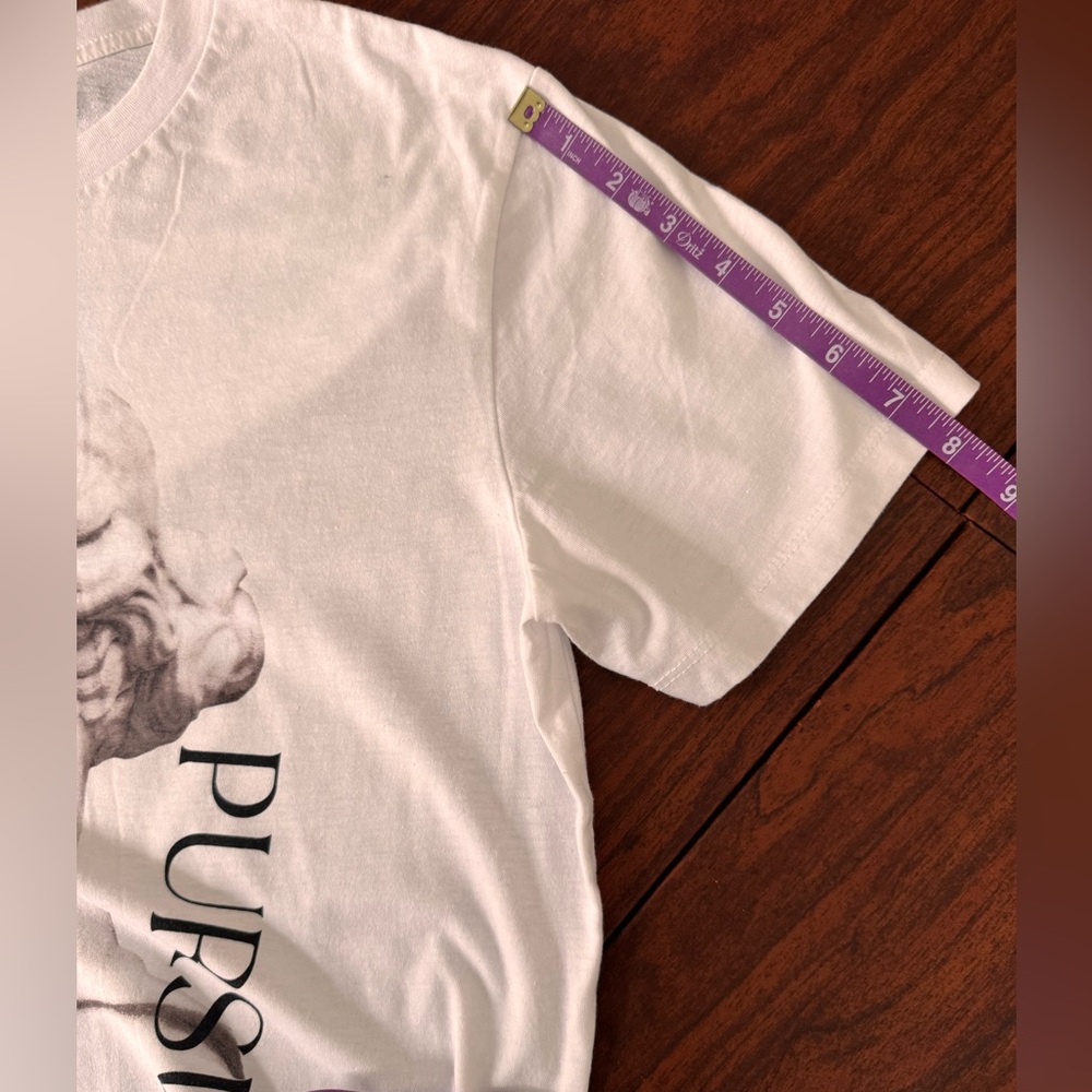 Forever 21 White 'Heavenly Pursuits' Cotton Graphic Tee - Size M - Picture 7 of 7
